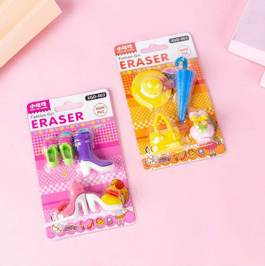 Fashion Girl Stationery Eraser Collection