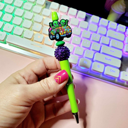 Groovy Alien Silicone Beaded Pen