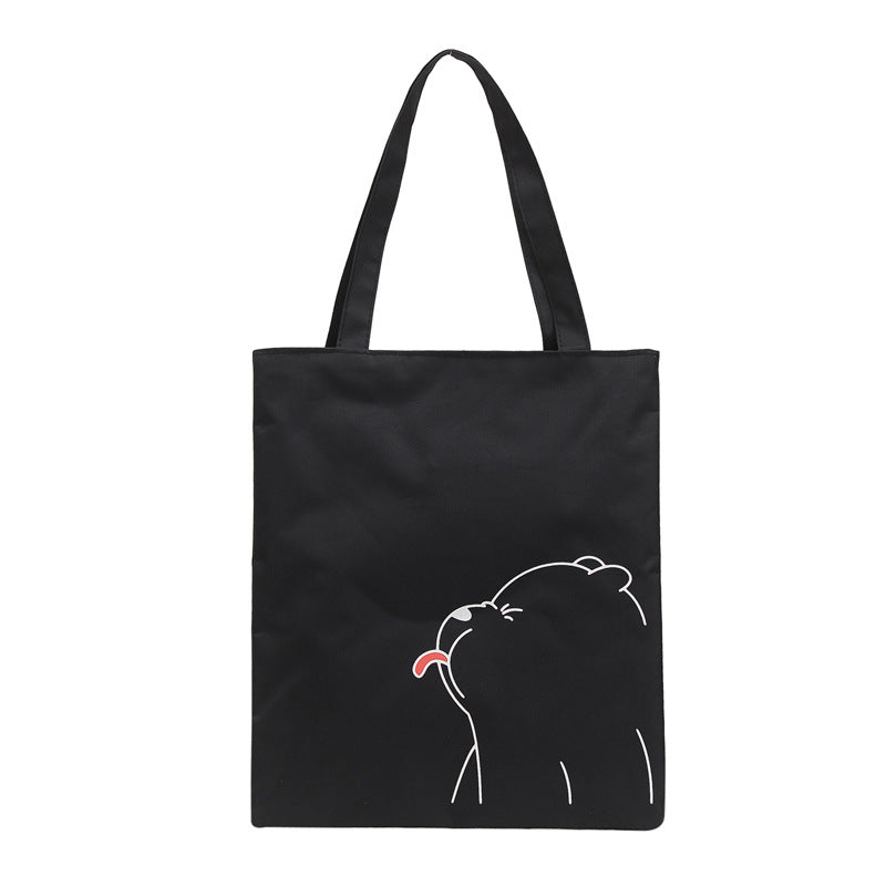 Silly Bear Canvas Tote