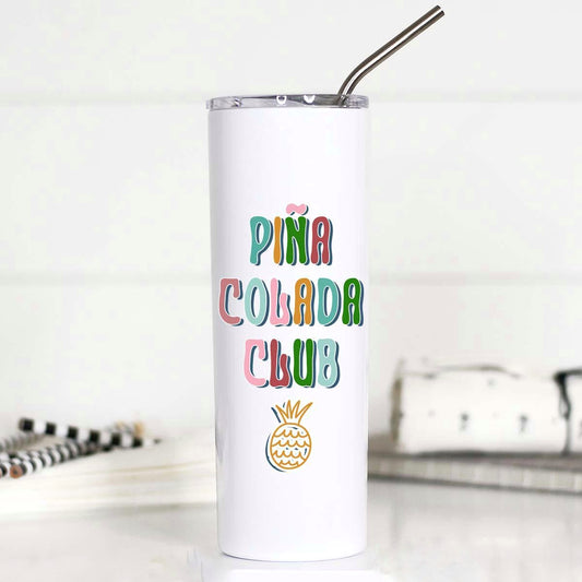 Pina Colada Club Tall Travel Cup w/ SS Straw
