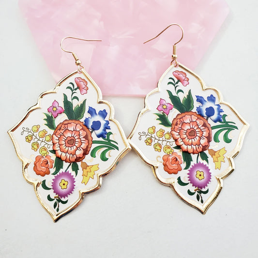 Vintage Floral Earrings