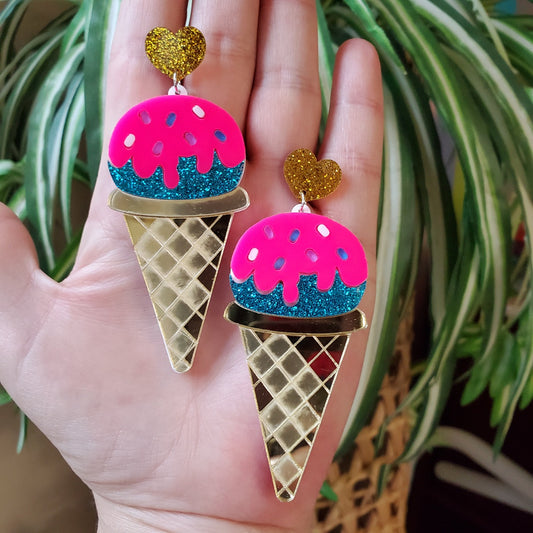 Ice Cream Cone Earrings