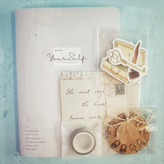Pearls and Post Themed journal and accessories kit