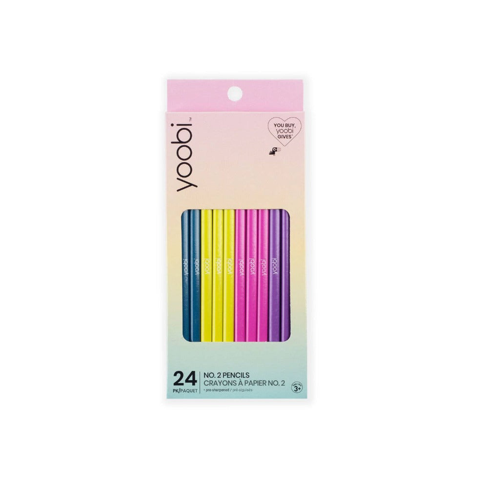 Yoobi Ergonomic Pre-sharpened No. 2 Pencils, 24 ct