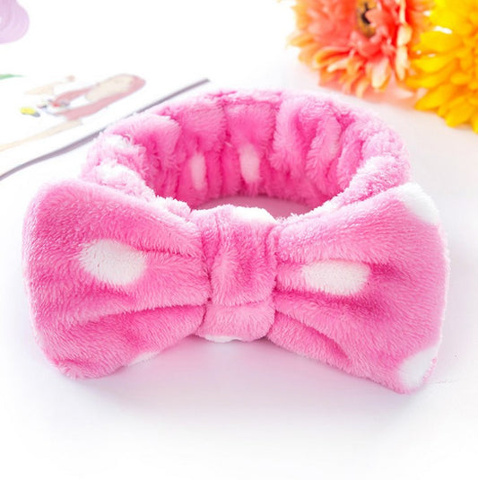 Pink Polka Dot Spa Headband
