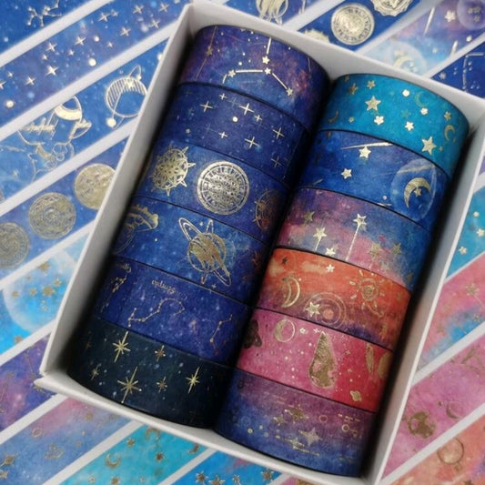 Colorful Celestial Washi, 12 Piece Set