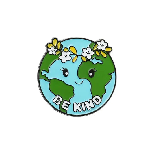 Be Kind Earth Enamel Pin
