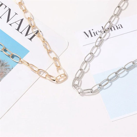 flat link womens clavicle chain