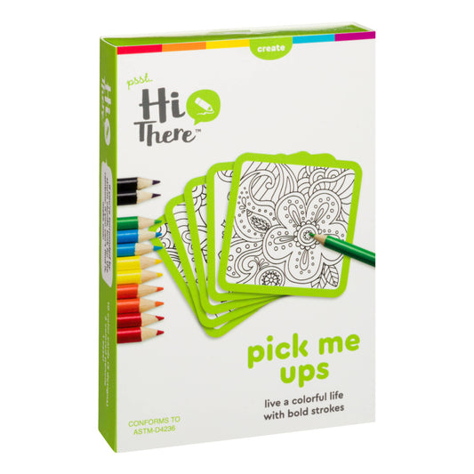 Pick Me Up Coloring Cards Gift Set w/ Pencils