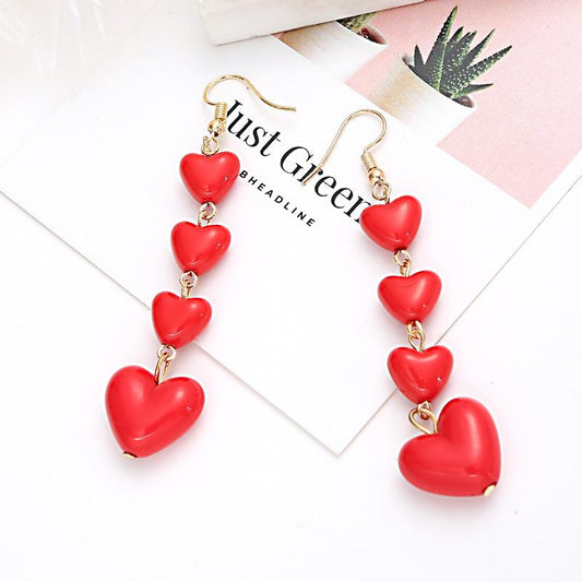 Red Hot Hearts Earrings