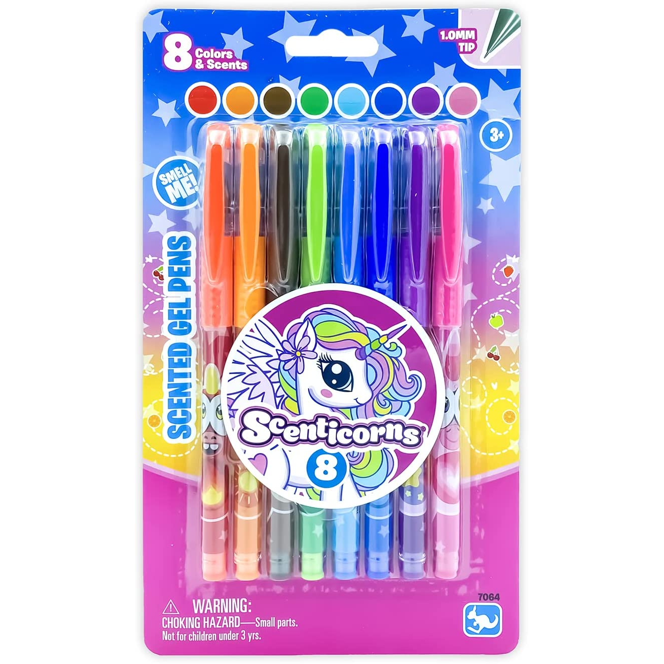 SCENTICORNS® Scented Stationery Gel Pen with grip - 8ct