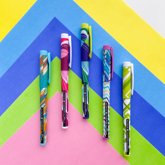 FreshWrite -5 Pen Pack, Rhombus Waves