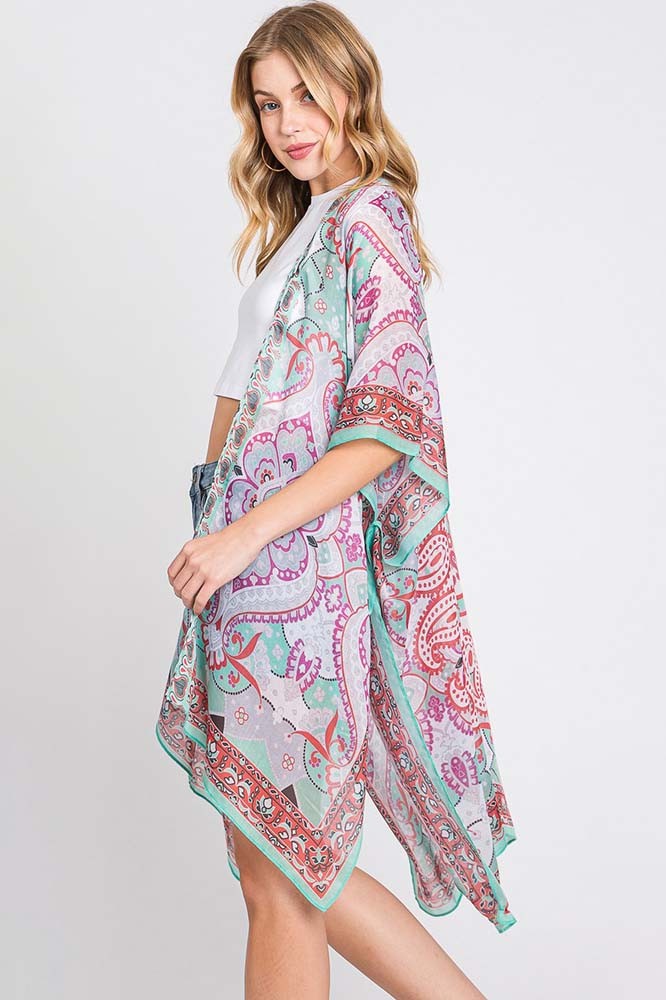 Blossoming Floral and Paisley Kimono