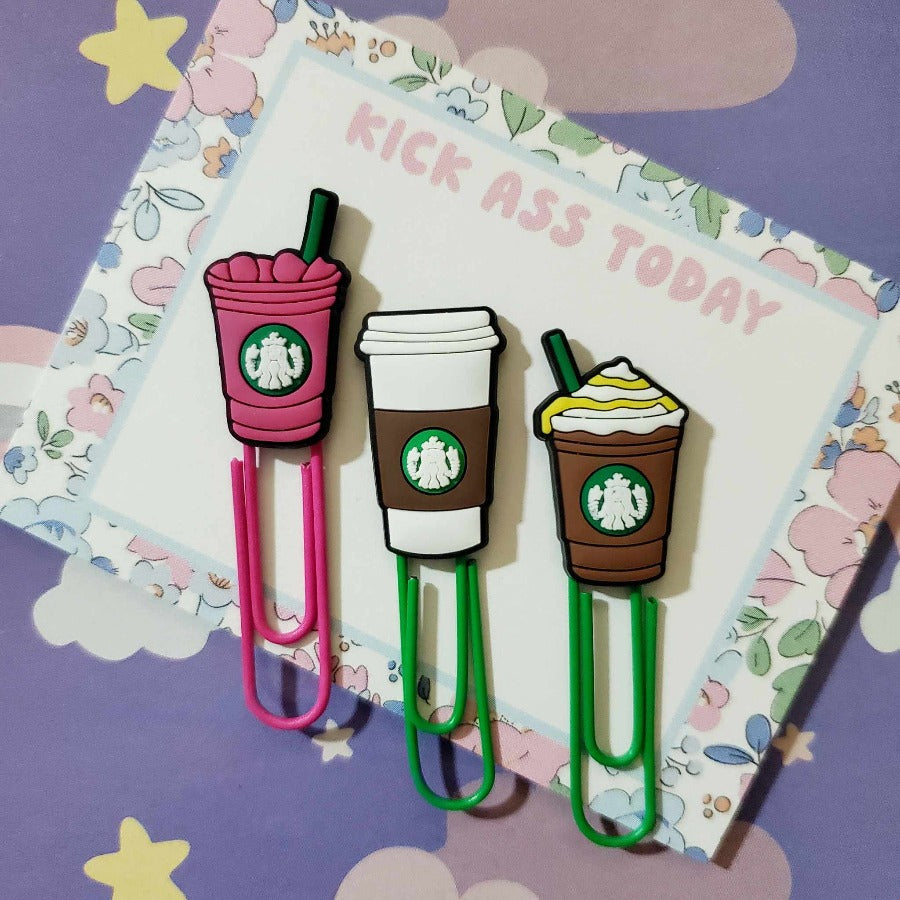 Large Paper Clip/Bookmark Coffee Lover Set