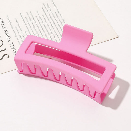 Jumbo Rectangle Claw Clip, Pink