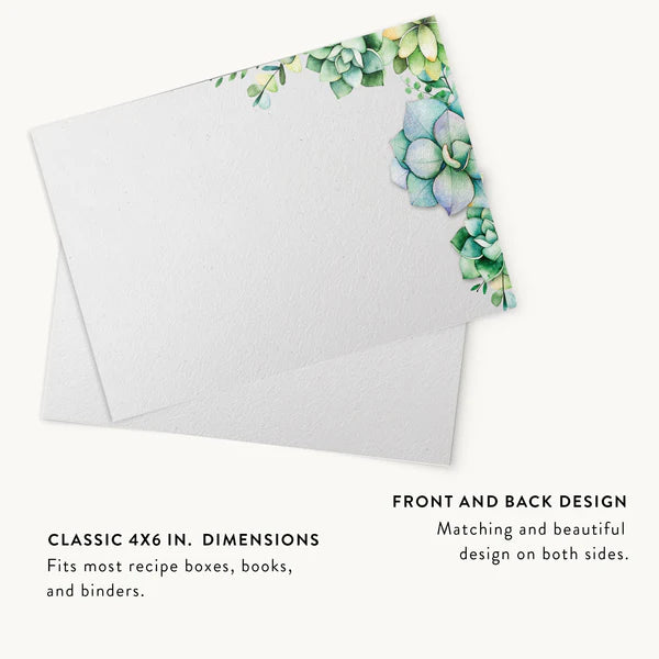 Succulents Note Cards Set of 10 (4" x 6")