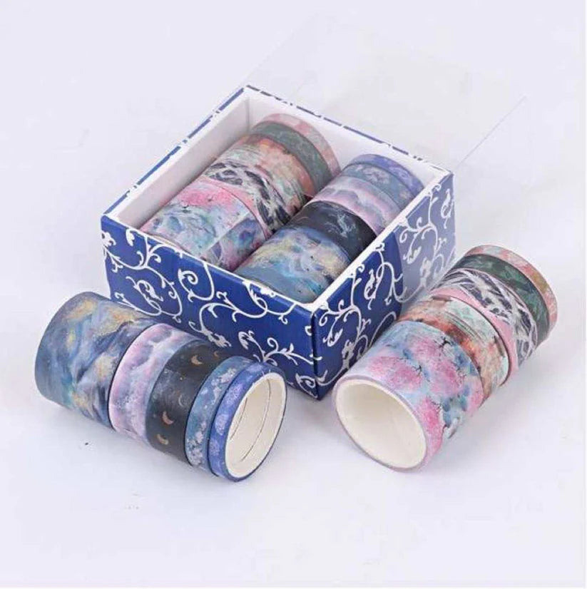 watercolor design washi tape 10 piece set