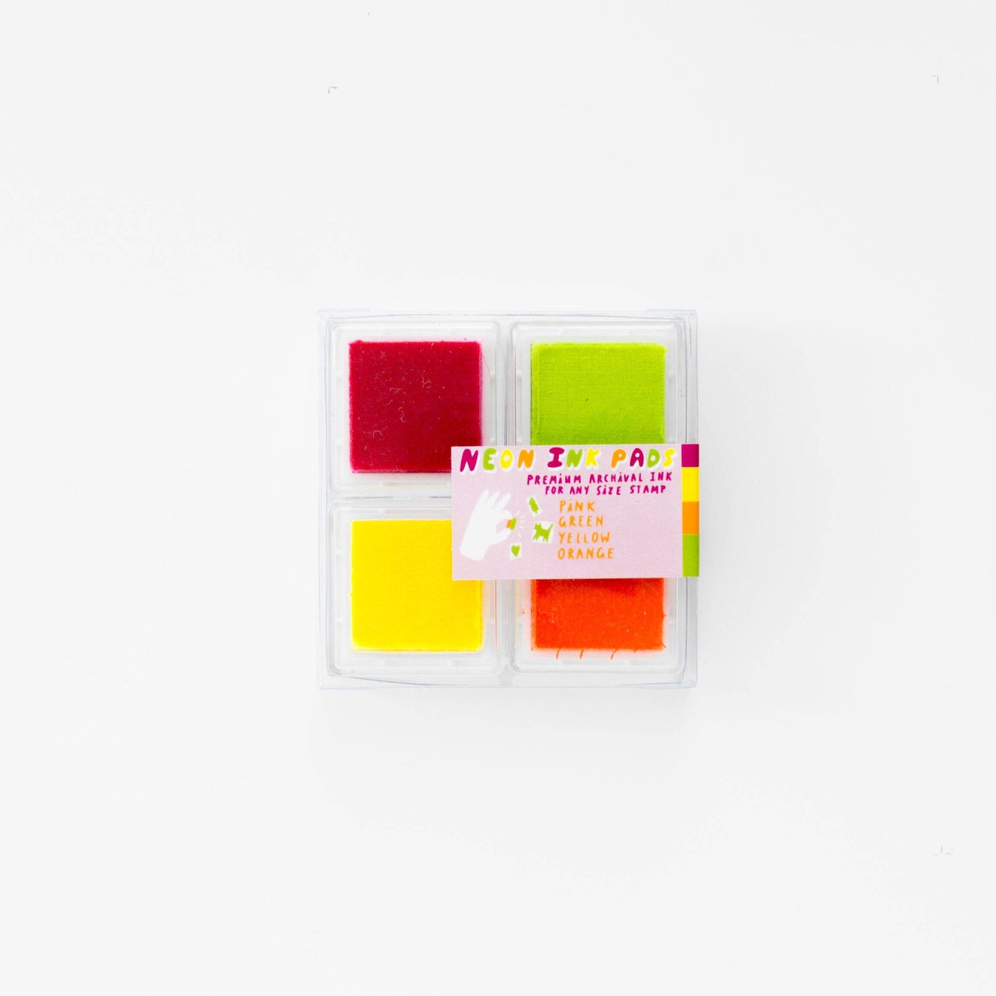 Neon Pink Orange Green Yellow Chroma Ink Pad