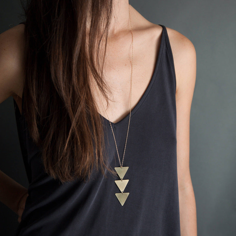 Classic Geometric Long Necklace