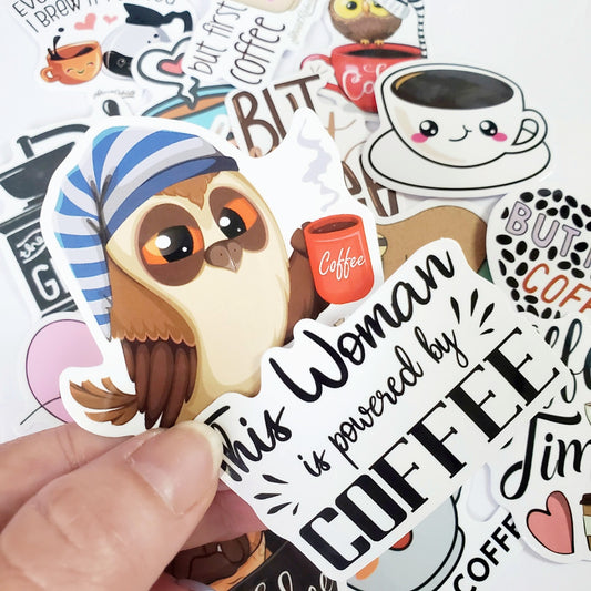 Coffee Sticker Set, 10 pcs