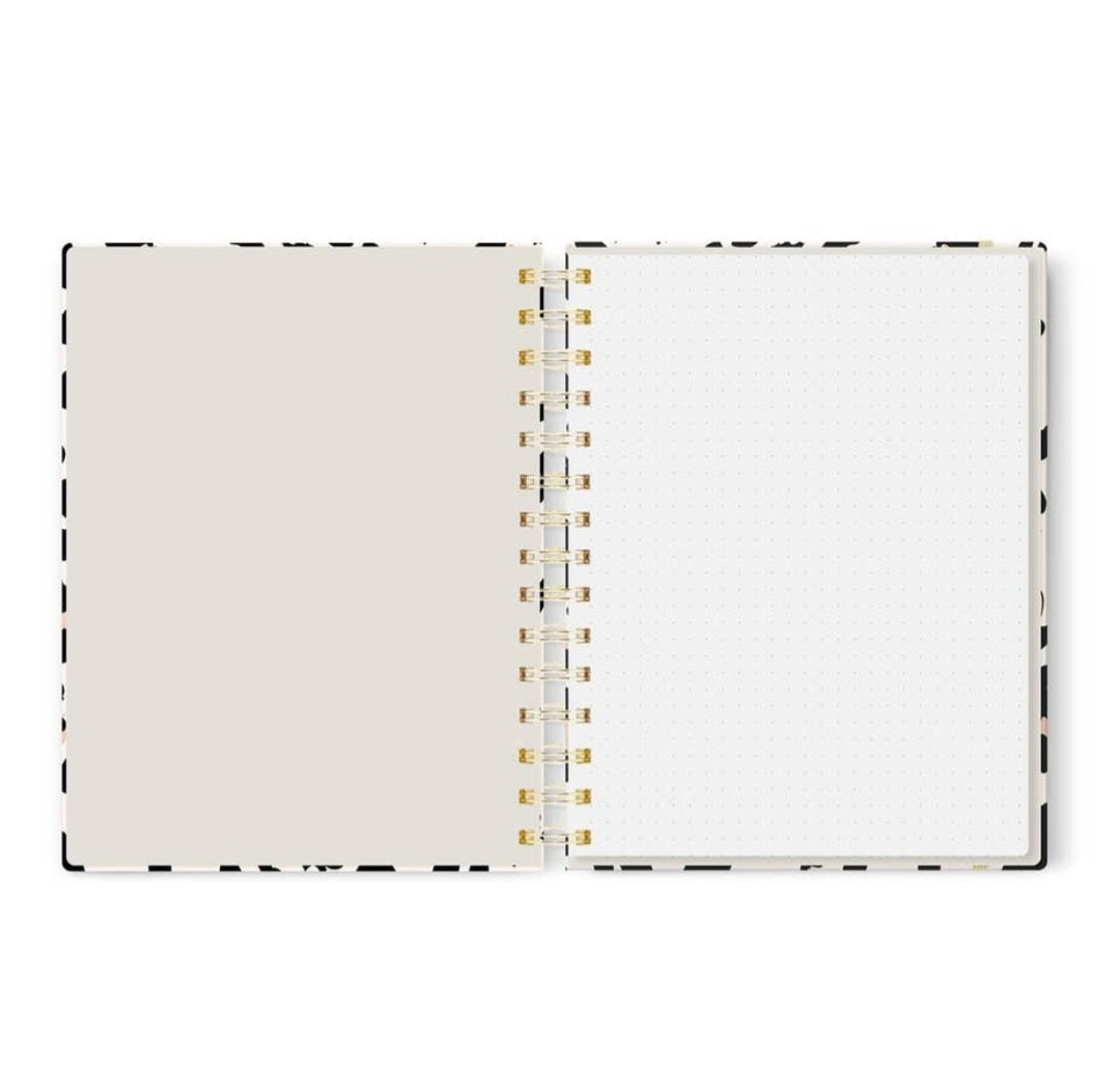 Gold Foil Embossed Cheetah Dot Grid Journal, 7x9 in.