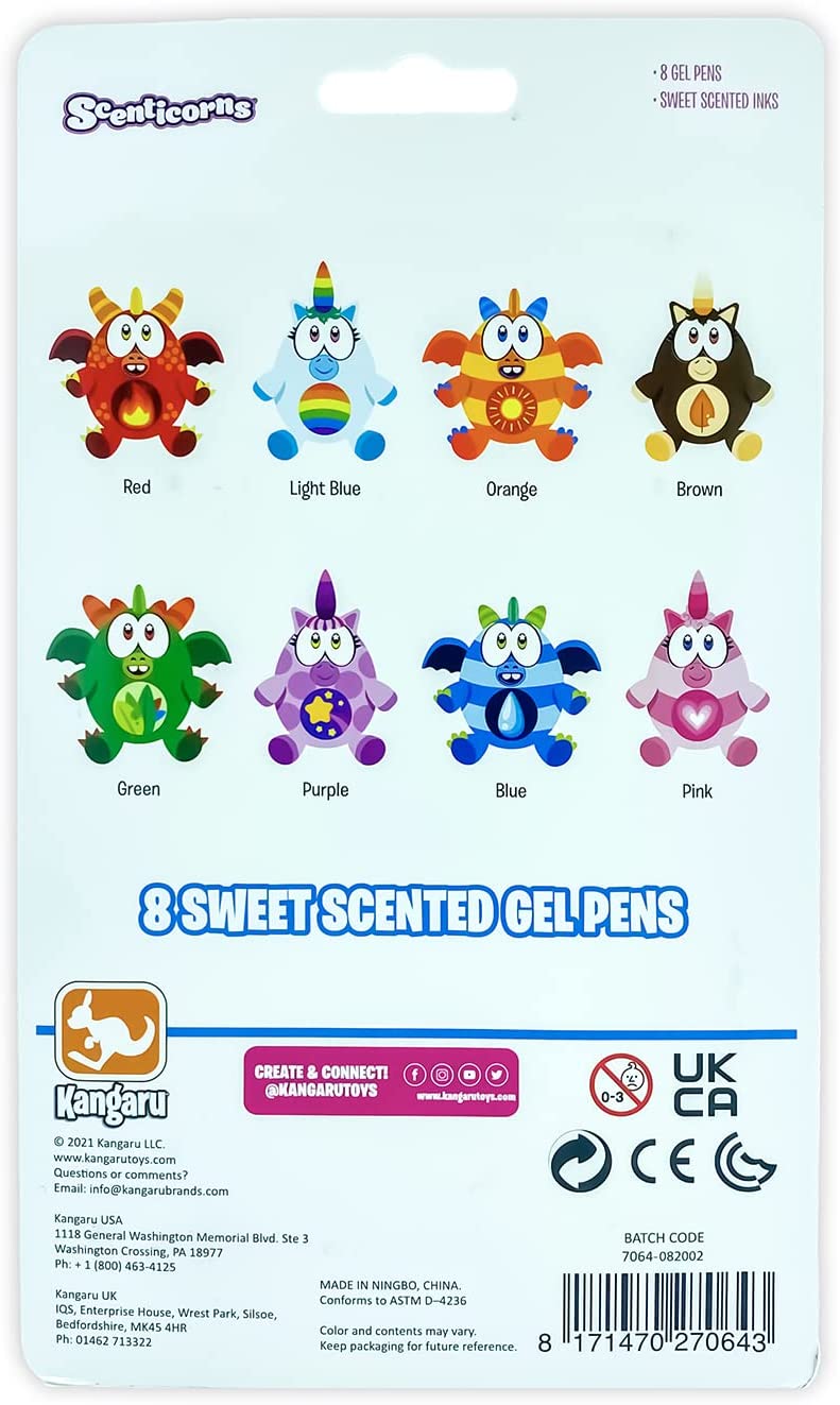 SCENTICORNS® Scented Stationery Gel Pen with grip - 8ct – MoxieTizzy