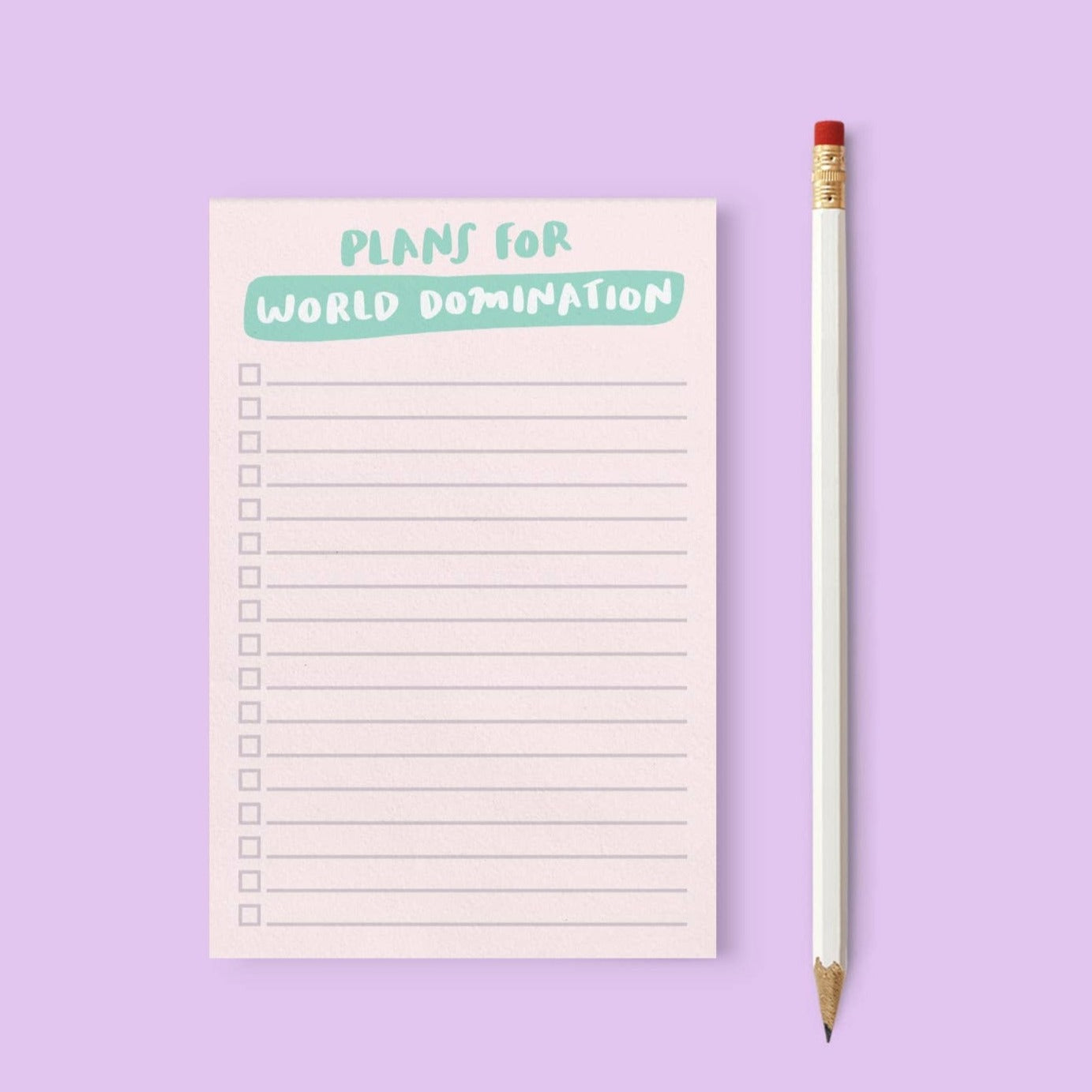 Plans for world domination notepad